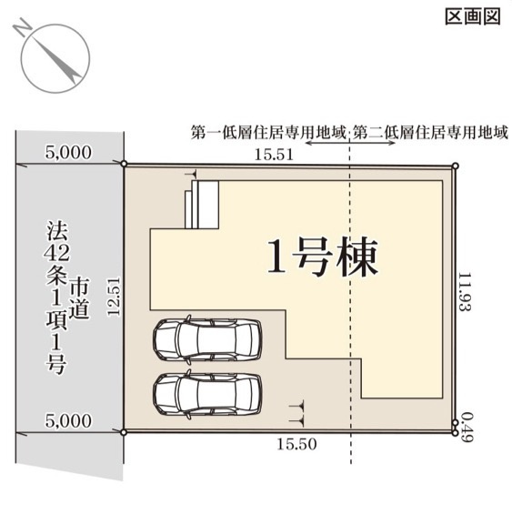 リーブルガーデン鹿児島市西伊敷第二の区画図