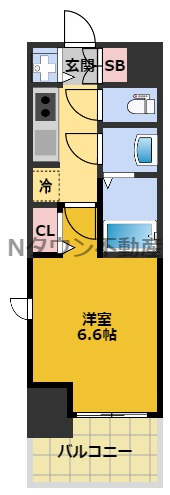 【間取り】 | S-RESIDENCE上前津駅前 | 間取りです。