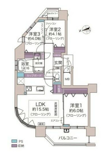 グランファーレ伏見グランシャリオの間取り
