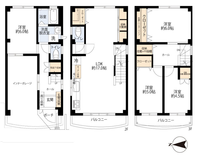 【間取り】 | 平野区加美鞍作2丁目 | 【全洋室4LDK＋車庫】内外装リフォーム済み☆LDK約17帖♪食洗機・TVモニターホン完備☆