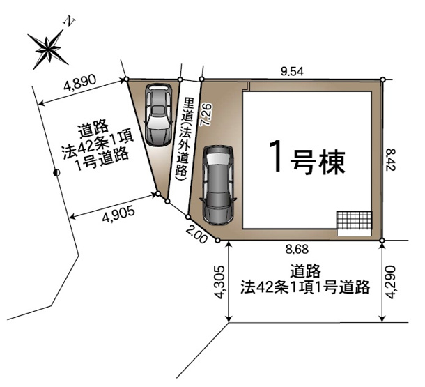 【区画図】 | 明石市魚住町西岡第9（全1棟）新築
