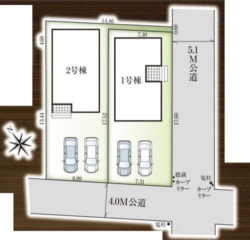 【区画図】 | 鴻巣市吹上本町3期　GRAFARE DESIGN　新築戸建　全2棟　2号棟