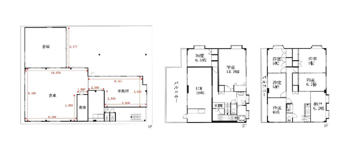 さいたま市見沼区　中古戸建の間取り|さいたま市見沼区　中古戸建・７SLDK+事務所+倉庫・土地面積345.00m2・建物面積382.62m2