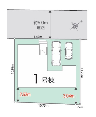 高座郡寒川町宮山　新築戸建の区画図|区画図☆