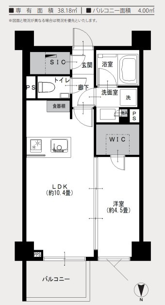 ピアース自由が丘レジデンスの間取り