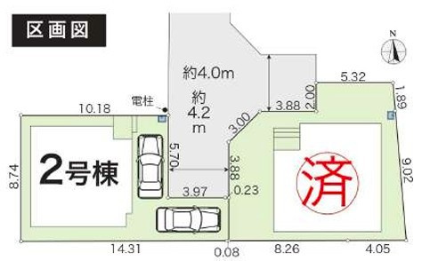 【区画図】 | 綾瀬市蓼川4期 新築戸建 全2棟中ラスト1棟