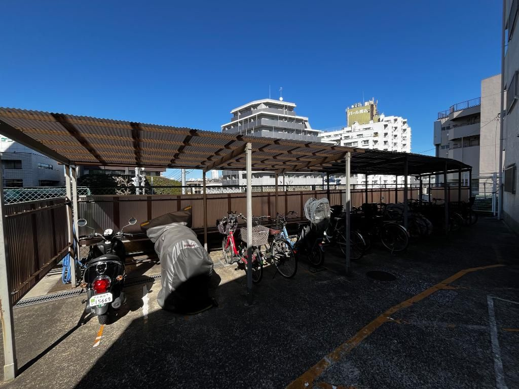 上池台スカイマンションの駐輪場