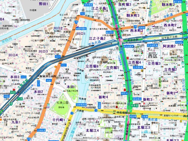 【地図】 | プレサンス立売堀パークシティ