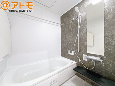 【浴室】 | 清水区南岡町2期　新築戸建　全1棟 | 浴室乾燥などの機能も充実♪ユニットバスはお掃除もしやすく家事の手間も軽減！