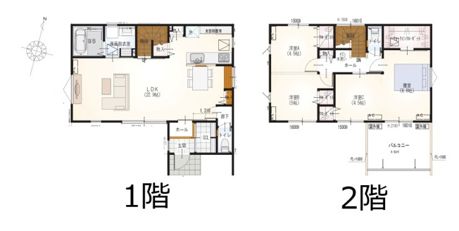 【間取り】 | 清水区南岡町2期　新築戸建　全1棟 | 使い勝手の良い4LDK♪お子様の成長に合わせて使うお部屋を選べます♪