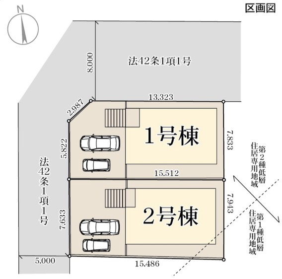 リーブルガーデン鹿児島市西伊敷の区画図