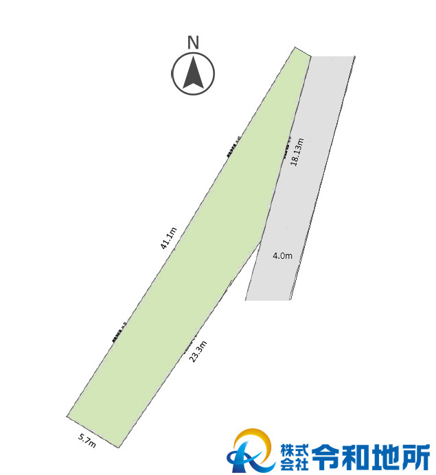 売地　茅ヶ崎市中島の土地図