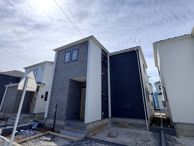 松戸市新松戸６丁目新築戸建【新松戸南小学校：4分】の外観|B号棟外観・完成済み内覧可能です！