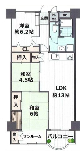 【間取り】 | 毛馬コーポ