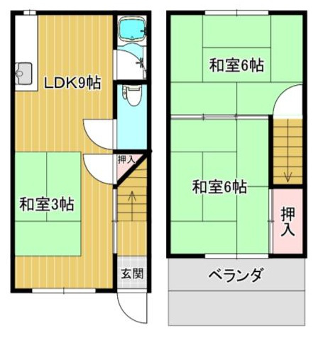 【間取り】 | 田川３丁目テラスハウス | ＪＲ東海道本線「塚本」駅徒歩１５分