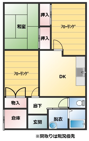 山下町借家の間取り