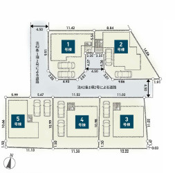 秦野市戸川第3　新築戸建　全5棟3号棟の区画図