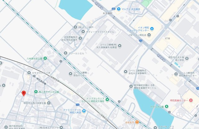 明石市大久保町江井島　新築の地図