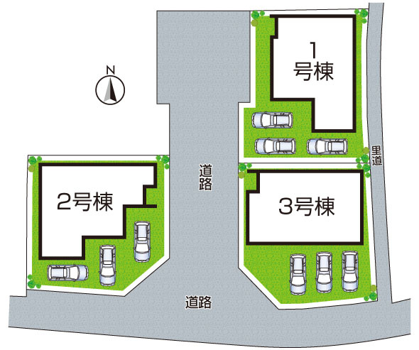 ●奈良市東九条町　第20期　新築一戸建ての区画図|全3区画