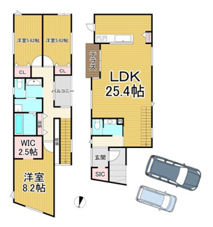 【間取り】 | 川西市南花屋敷1丁目24の16の1　新築一戸建て
