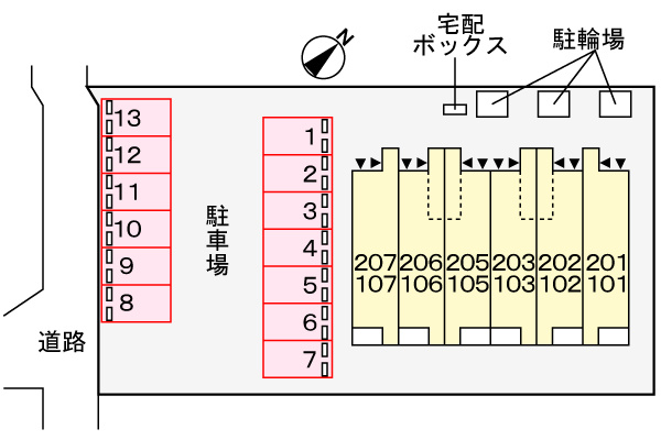 レガーロの駐車場