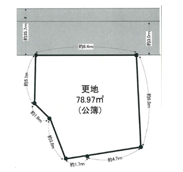 本山北町　ロードサイド土地の土地図