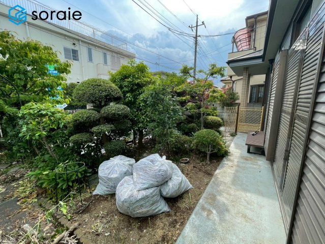 所沢市上新井５丁目　中古戸建の庭|令和8年5月14日撮影。
