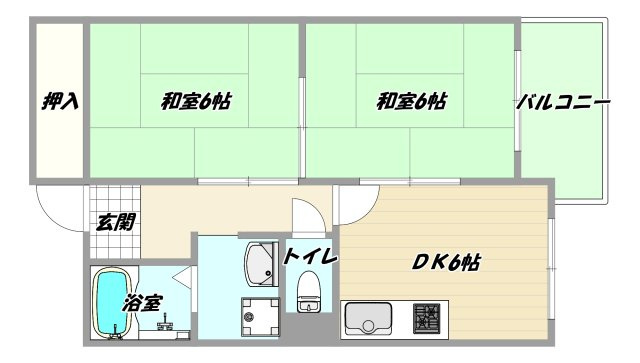 大阪市淀川区東三国２丁目の賃貸マンションの間取り