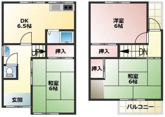 五色山３丁目　中古戸建の間取り