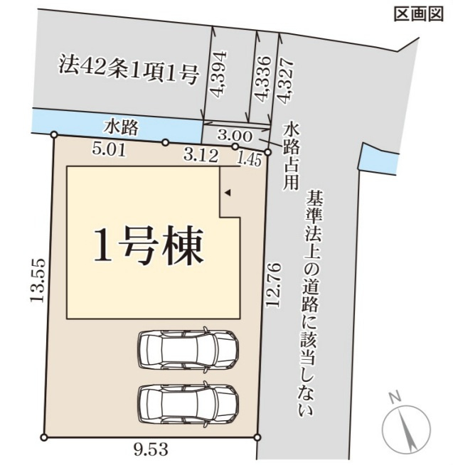 明石市大久保町江井島3期（全1棟）新築の区画図|1号棟です。