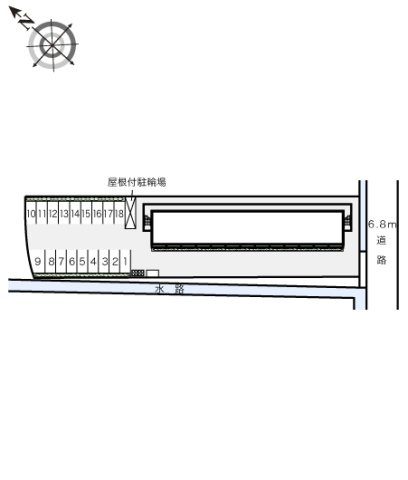 レオパレスＣＯＮＦＯＲＴ加古川の区画図