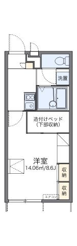 レオパレストゥルーハートの間取り