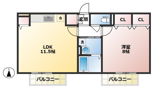 レセンテ中央の間取り