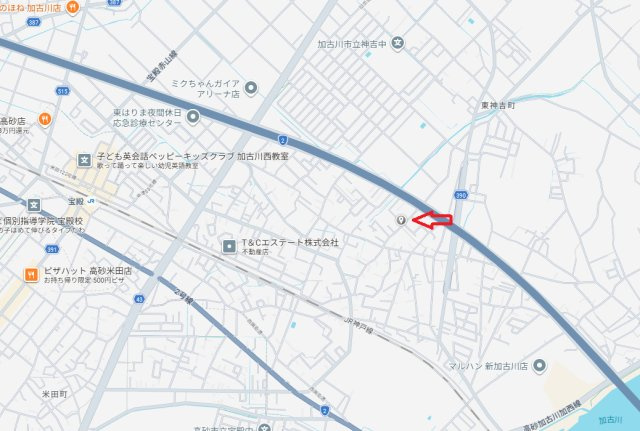 加古川市東神吉町砂部（全３）土地　2号地の地図