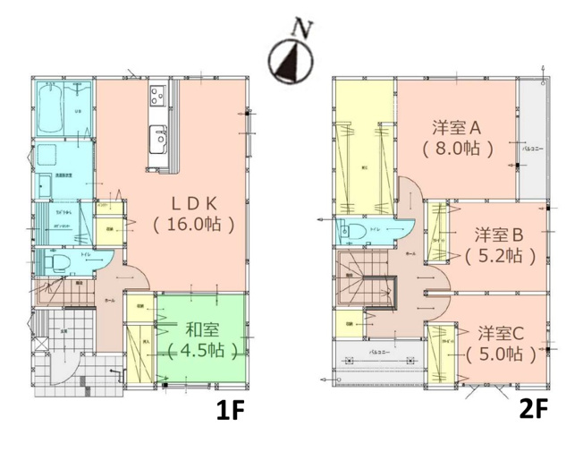 【間取り】 | 福岡市西区千里5期　1号棟（全1棟）【仲介手数料無料・0円】 | 平日、土日祝日もお好きな日時にご見学可能です。お気軽にお問合せ下さい。