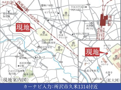 仲介手数料無料　FiT所沢市久米3期・新築全2棟の地図