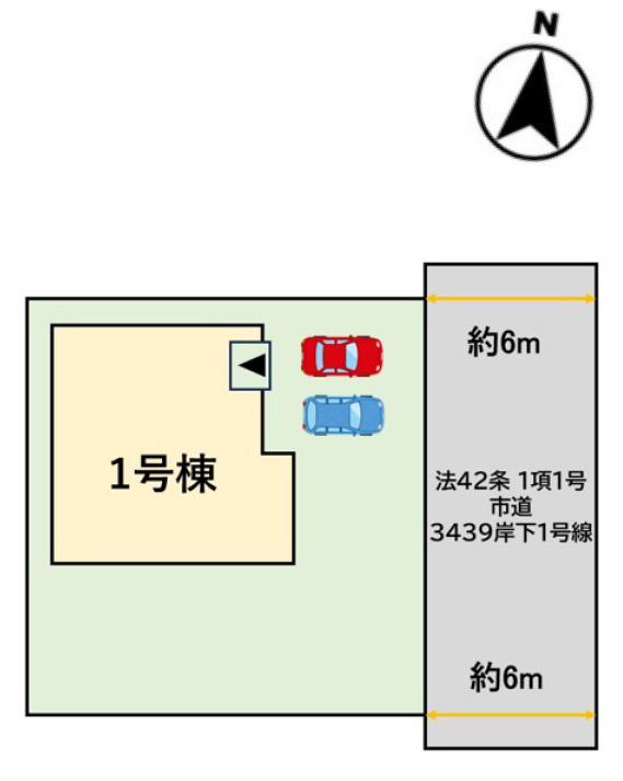 鳥栖市姫方町5期　1号棟の区画図