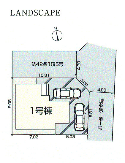 あきる野市草花　新築戸建全1棟の区画図