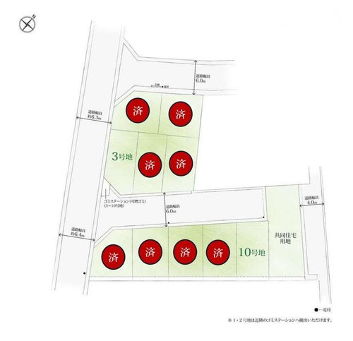 西京極河原町【10区画】の区画図