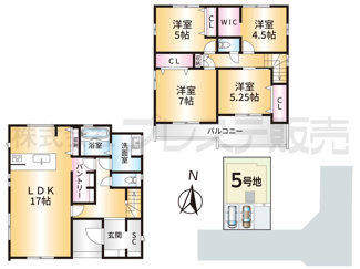 【間取り】 | ５号地間取図