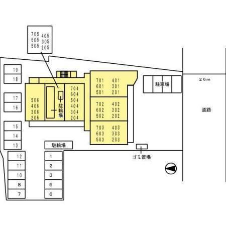 アクトタレイア茨木駅前の区画図