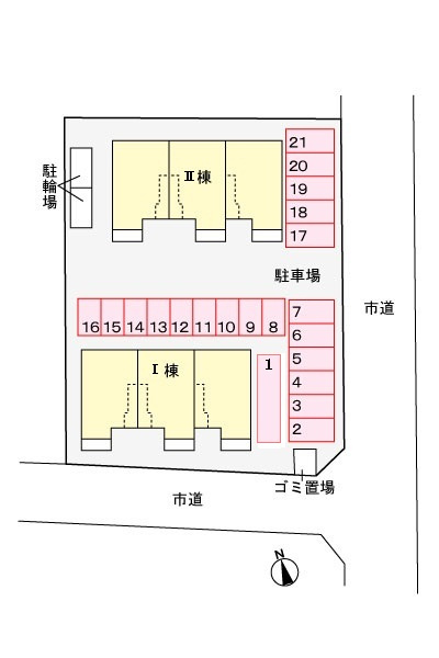 シャインメモリー　Ⅱの区画図|高崎、前橋のお部屋探しはエンドスケープまで！お客様の理想お聞かせ下さい♪