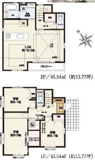 藤沢市辻堂太平台１丁目　新築戸建の間取り|南向き　３LDK