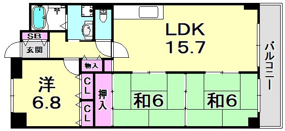 クリスタルの間取り