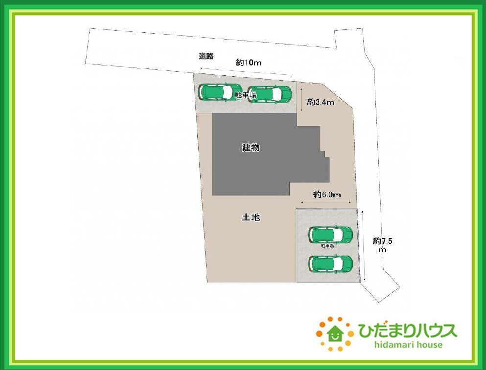 いわき市常磐下船尾町居作　中古戸建　の区画図