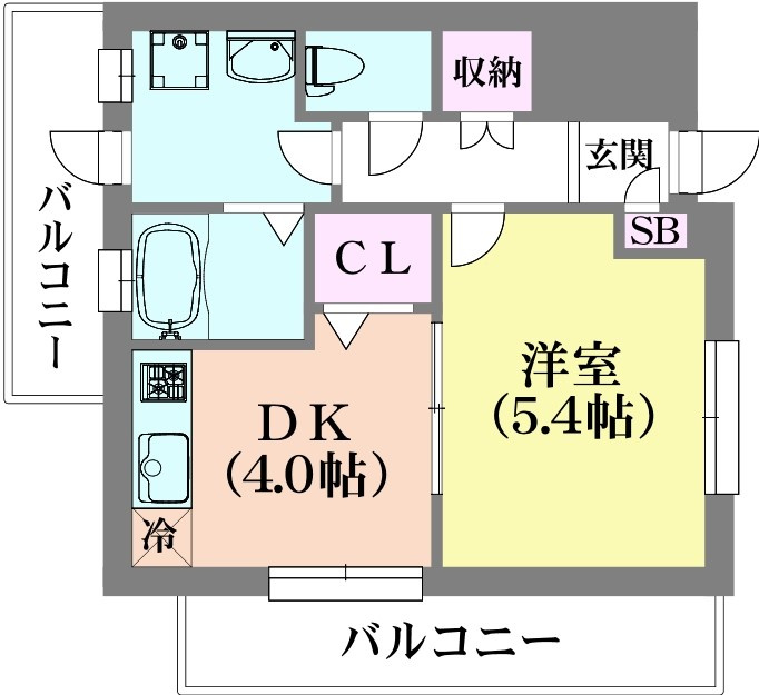 ビーコート下三条の間取り