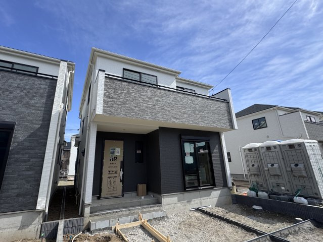 松戸市新松戸６丁目新築戸建【新松戸南小学校：4分】の外観|J号棟外観・4月12日撮影・もうすぐ完成！