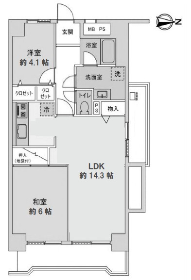 グリーンコーポ川越の間取り|令和8年5月15日撮影。