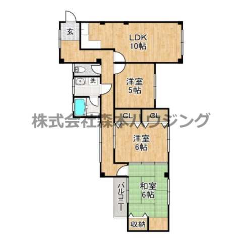 【間取り】 | 　私市ロイヤルマンション