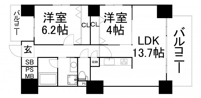 【間取り】 | ブランメゾン@船場